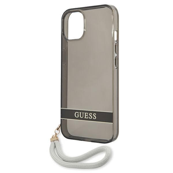 Guess Translucent Strap-skal till iPhone 13 mini, Svart
