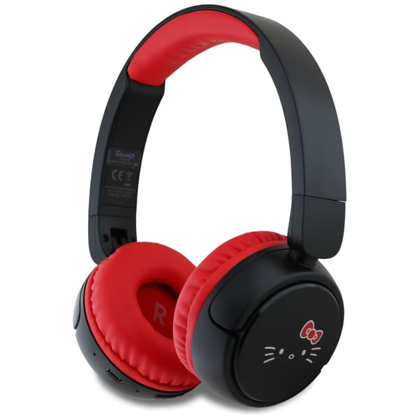 Hello Kitty Face Logo Bluetooth Over-Ear Hovedtelefoner Røde