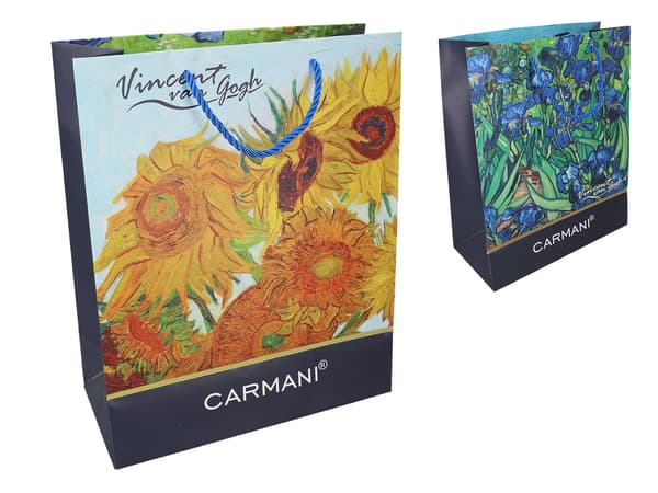 Presentpåse - V. van Gogh, Iris, Solrosor (carmani)