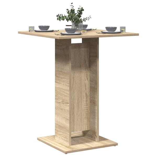 vidaXL bistrobord, Sonoma eg, 60x60x75 cm, spånplade