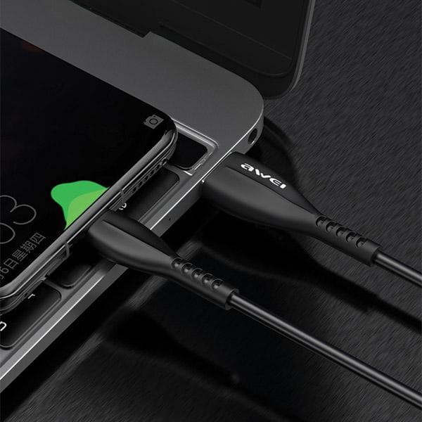 AWEI CL-115T USB-C-kaapeli, musta