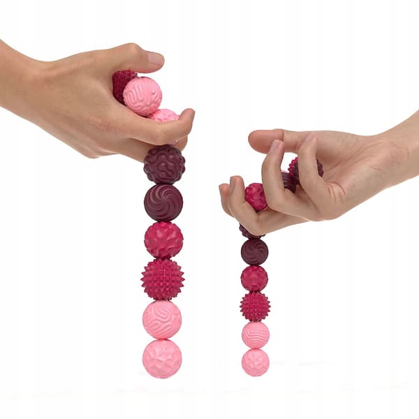 Magnetiske antistress-sensoriske bolde med etui ADHD ASD SI 6 stk. lyserøde