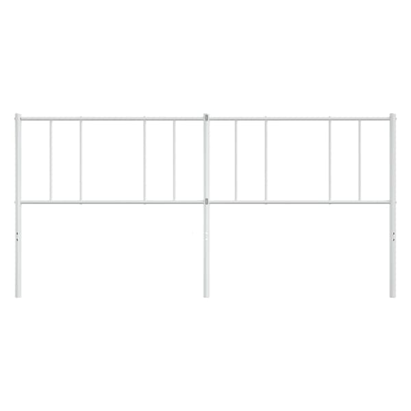 vidaXL metalsengegavl, hvid, 200 cm