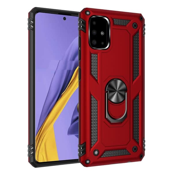 Pansarskal för Samsung Galaxy A51, Nox Case Ring, röd