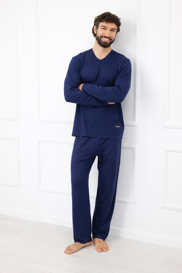 Chord herrpyjamas långärmad, långbyxor M