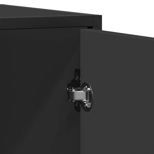 vidaXL skab, sort, 92x35x76 cm, træbaseret materiale