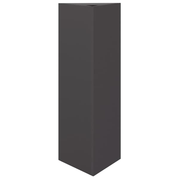 vidaXL Trädgårdskrukor, Set om 2, Svarta, Triangulära, 30x26x75 cm, Stål