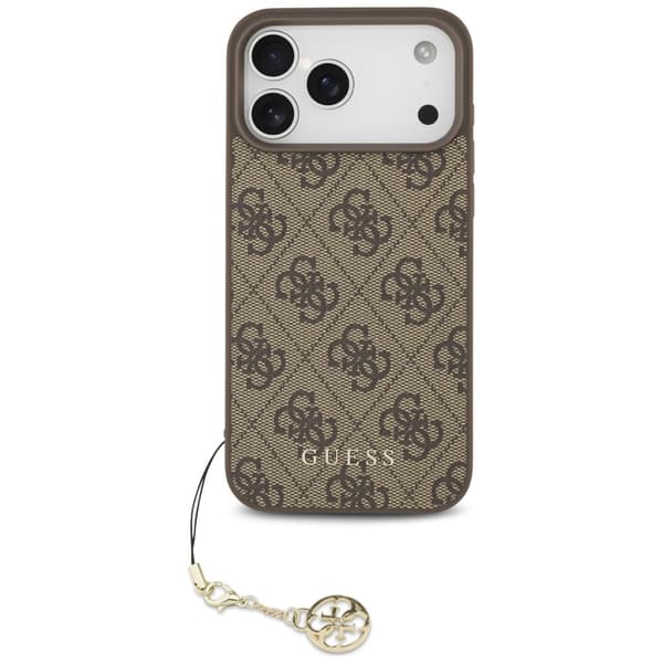 Guess 4G Charms Collection MagSafe-etui til iPhone 17 Pro Max brun