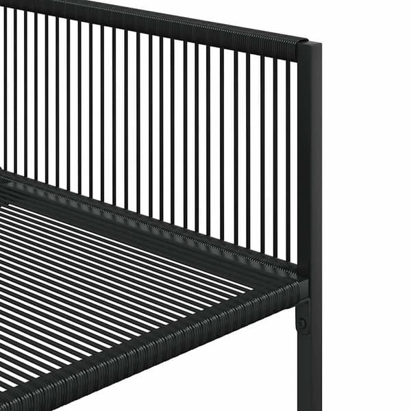 vidaXL havestole, sæt med 4, sort, polyrattan