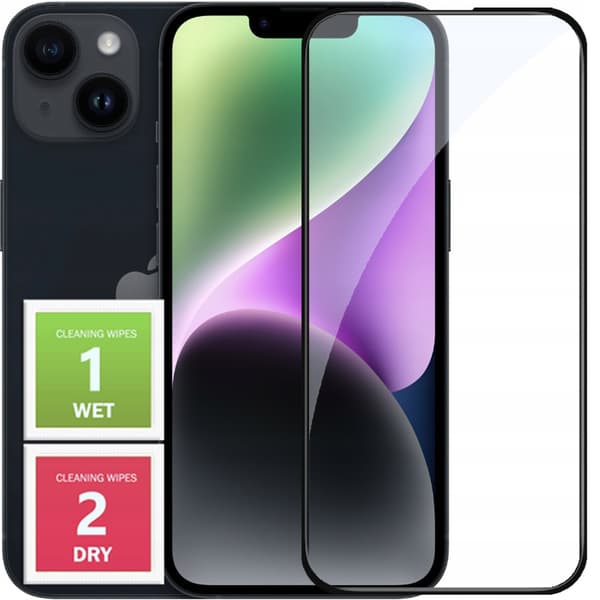 Härdat glas för Apple iPhone 15 Pro Max, helskärmstäckning, 5D-glas