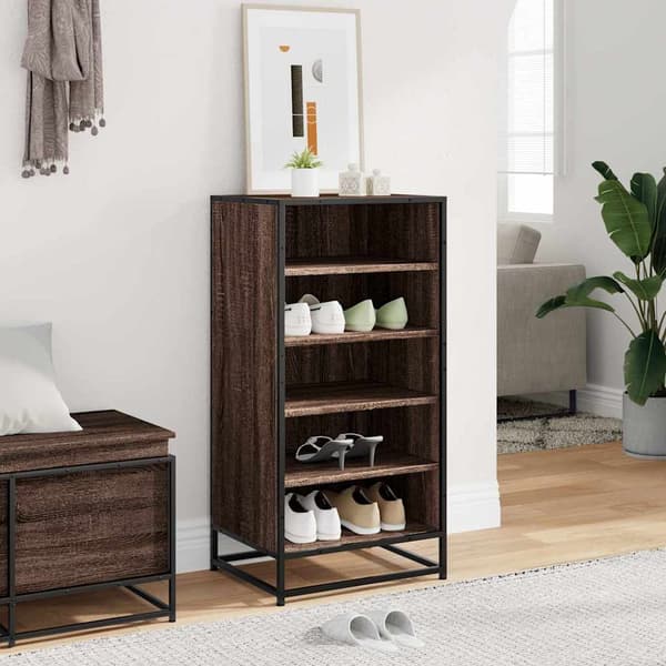 vidaXL skoskab brunt egetræ 48x38x97,5 cm
