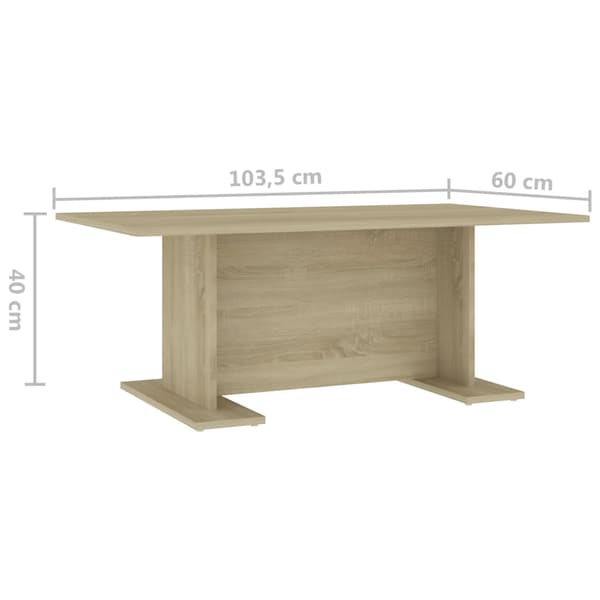 vidaXL Soffbord, Sonoma Ek, 103,5x60x40 cm