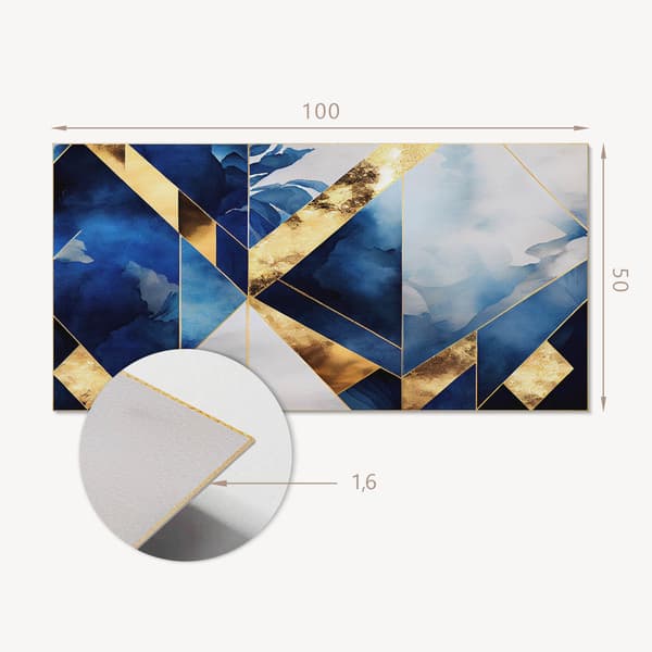 Selvklæbende vinylpanel perfekt til moderne interiør 100x50 cm geometrisk i nuancer