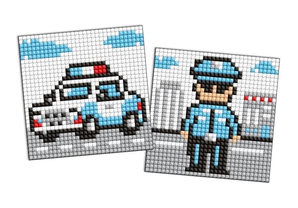 Timanttimosaiikkitarra lapsille - Poliisi