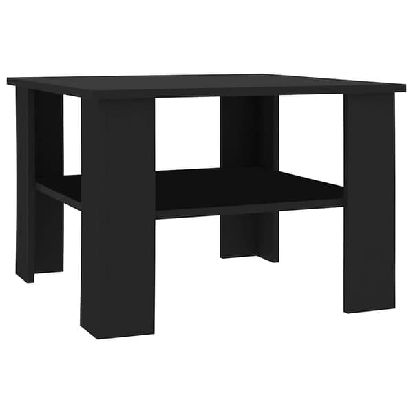 vidaXL sofabord, sort, 60x60x42 cm, spånplade