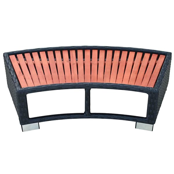 vidaXL spa-trin 92 x 45 x 25 cm polyrattan sort