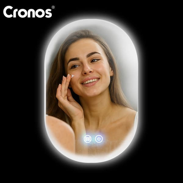 Cronos uppvärmd spegel oval 50x80cm