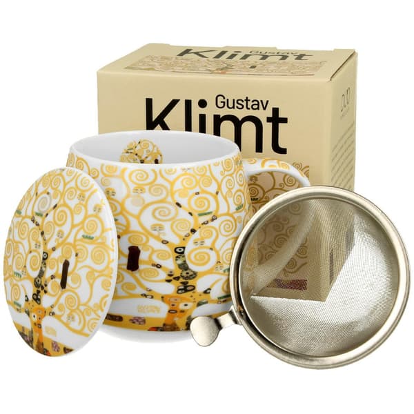 Klimt Ecru Träd Mugg med Infuser