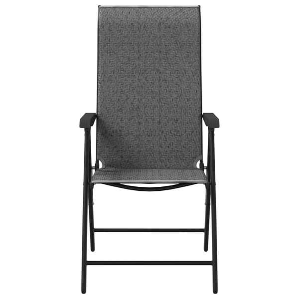 vidaXL foldbare havestole, sæt med 2, grå, PE-rattan