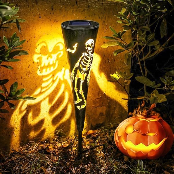 Halloween solcellsdriven LED-ficklampa 2 st