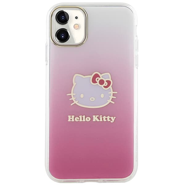 Hello Kitty IML Gradient Electrop Kitty Head Cover til iPhone 11 / Xr, Pink