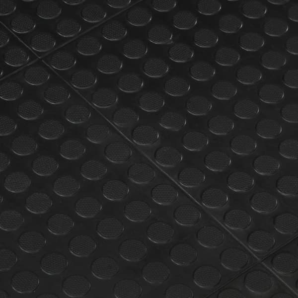vidaXL gummimåtte, sort, 12 mm, 90x120 cm