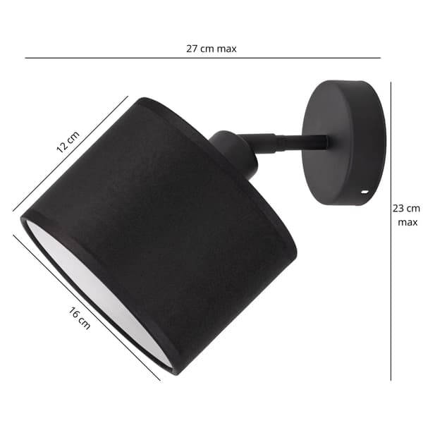 Tornado AMP1 lampa, svart sammet