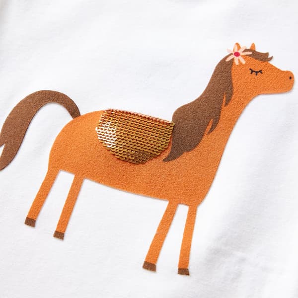 Barn långärmad T-shirt, ecru, 104