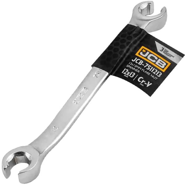 JCB SPLIT RINGNØGLE 12x13 mm 2-SIDET Cr-V 6-VINKEL