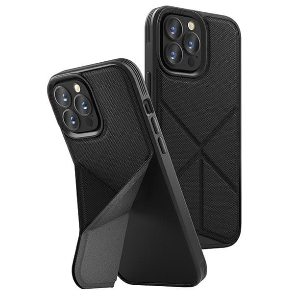 UNIQ Transforma cover med stativ til iPhone 13 Pro / 13, sort