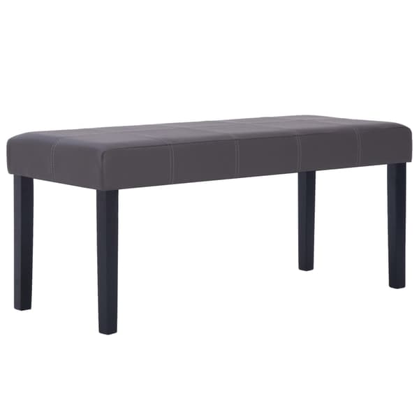 vidaXL bænk, 106 cm, grå kunstlæder
