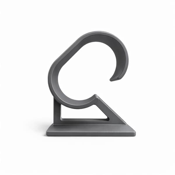 Klockställ, grått, minimalistiskt, skrivbordsställ, sminkbordsställ