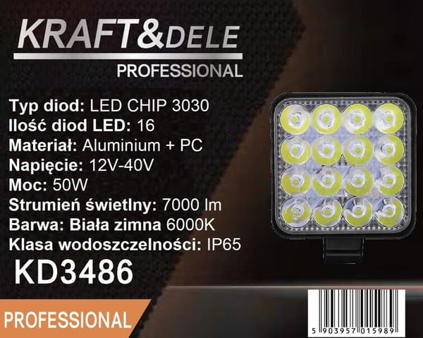 Mini LED-projektør arbejdslampe KD3486