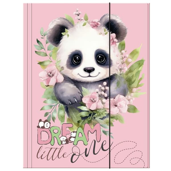 Kansio kuminauhalla A4 Panda 10 DERFORM