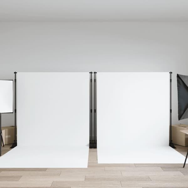 vidaXL baggrundsstativer, 2 stk., sort, 254x243 cm, stål