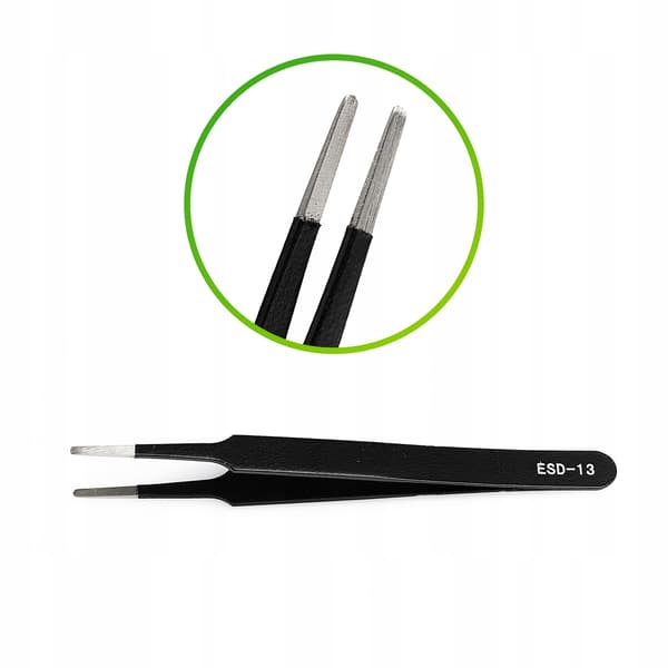 Pincet 122 mm lige bred ESD-13