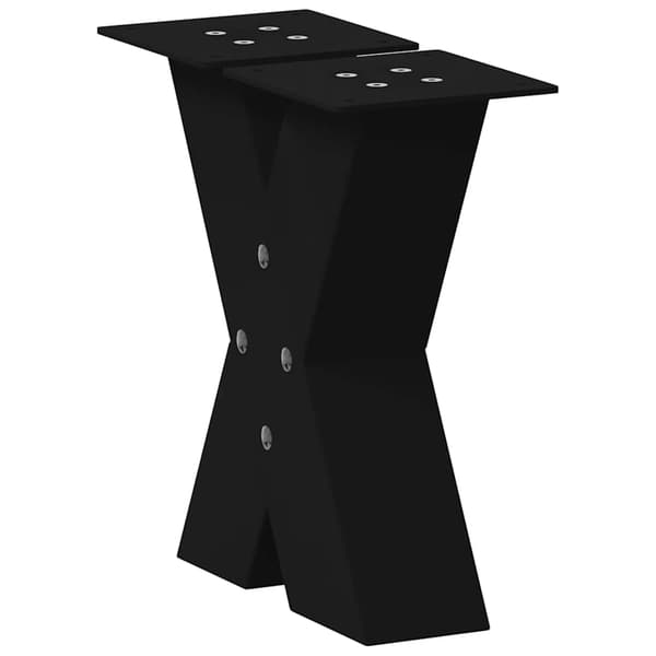 vidaXL sofabordsben, 2 stk., sort, 30x(30-31) cm, stål