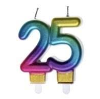 25 farver fødselsdagslys
