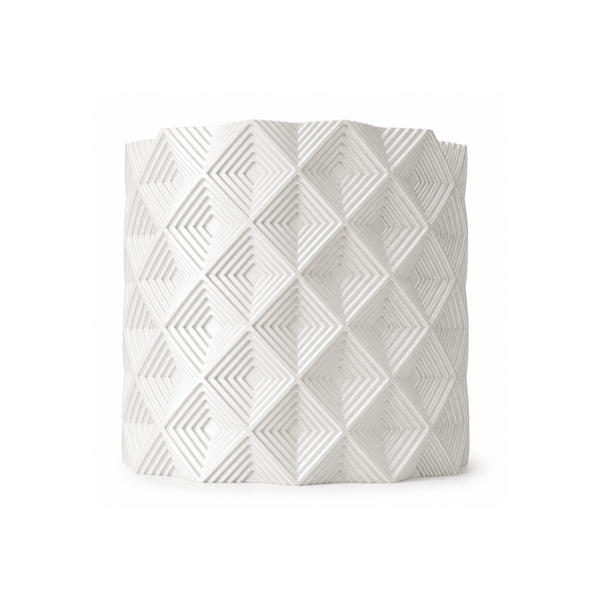 Hvid geometrisk 3D-urtepotte, moderne plantedække