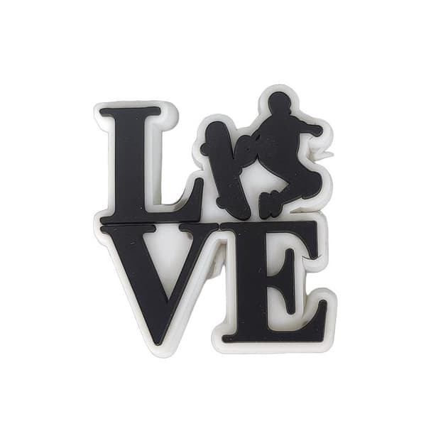 Crocs Rubber Badge Emblem Skater Live Patch 574-04 OS