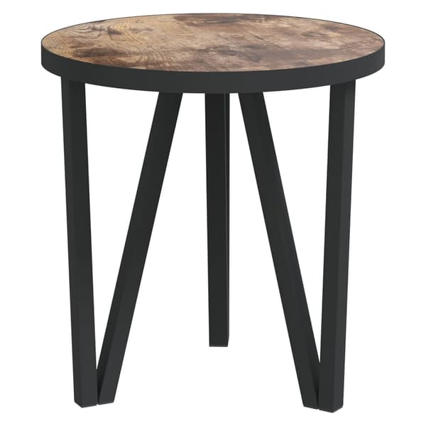 vidaXL tebord sort og gul Ø35 cm MDF
