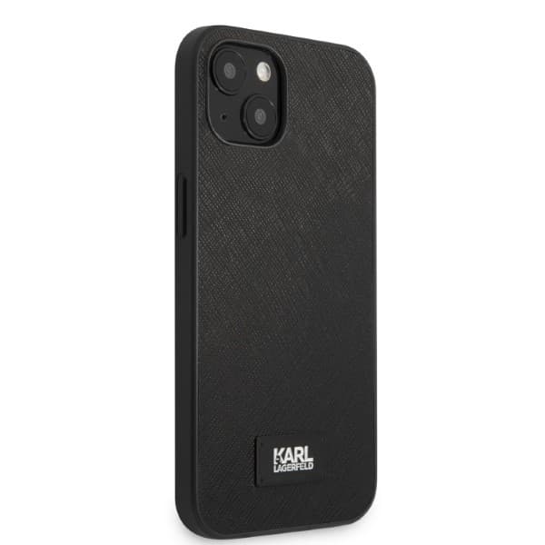 Karl Lagerfeld KLHCP13SSFMP2K iPhone 13 mini 5,4" hårdt cover sort/sort Saffiano Plaque