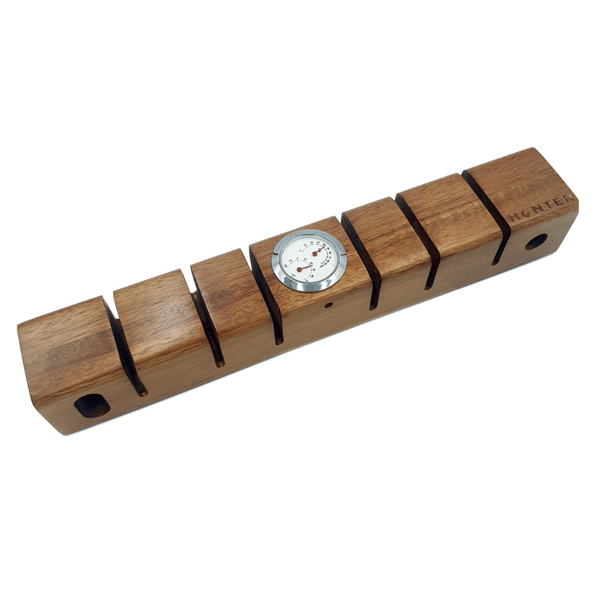 MAGNETISK TRÆKNIVSTRIMLET TERMOMETER HYGROMETER