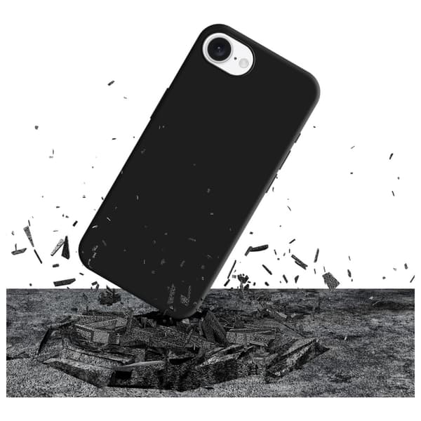 3MK silikonikuori iPhone 16e:lle, musta
