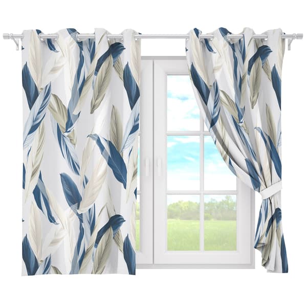 Gardin med snørehuller print 052