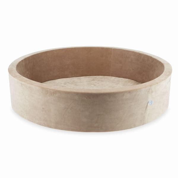 Dry pool 130x30 fløjlsblød mørk beige uden bolde
