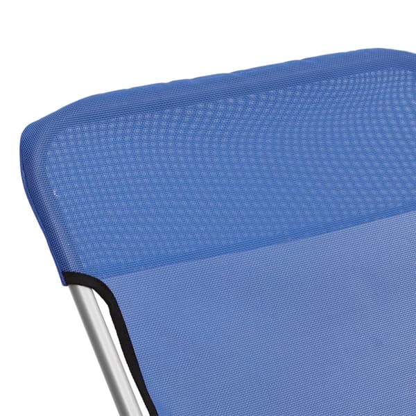 vidaXL foldbare strandstole, sæt med 2, blå, textilene og stål