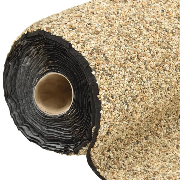 vidaXL Dammfoder med småsten, sand, 500x100 cm