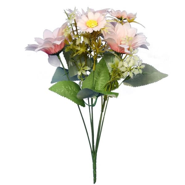 Buket med 7 margueritter, 36 cm, lyserød