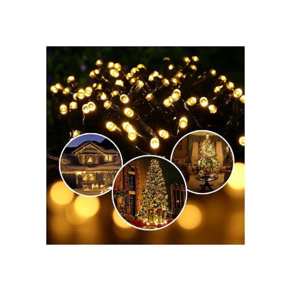 Solcelledrevne julelys 60 LED'er, varm hvid